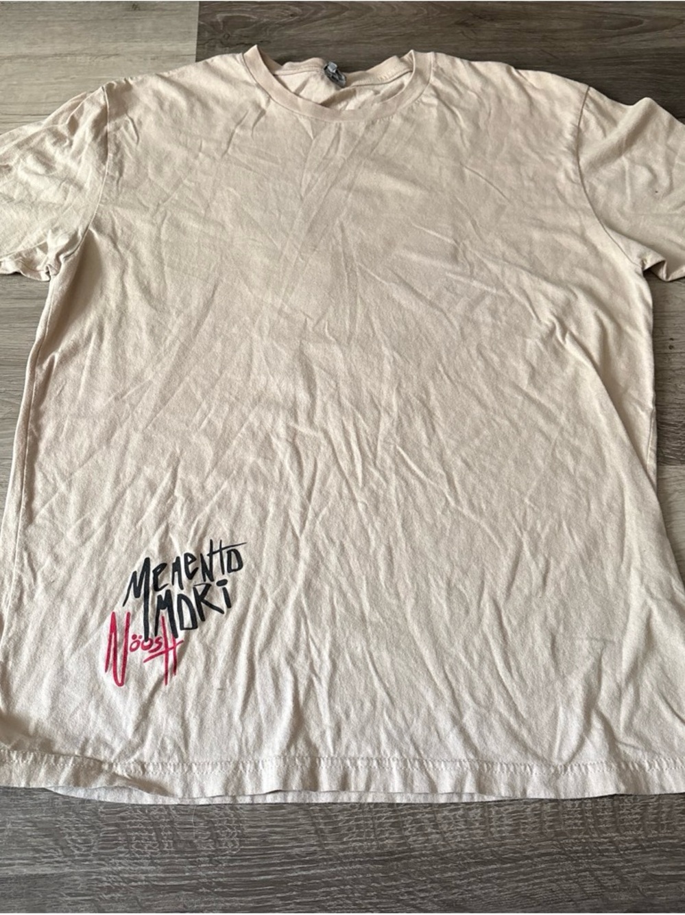 Next Level Apparel Light Beige Memento Mori Short-Sleeve Tee